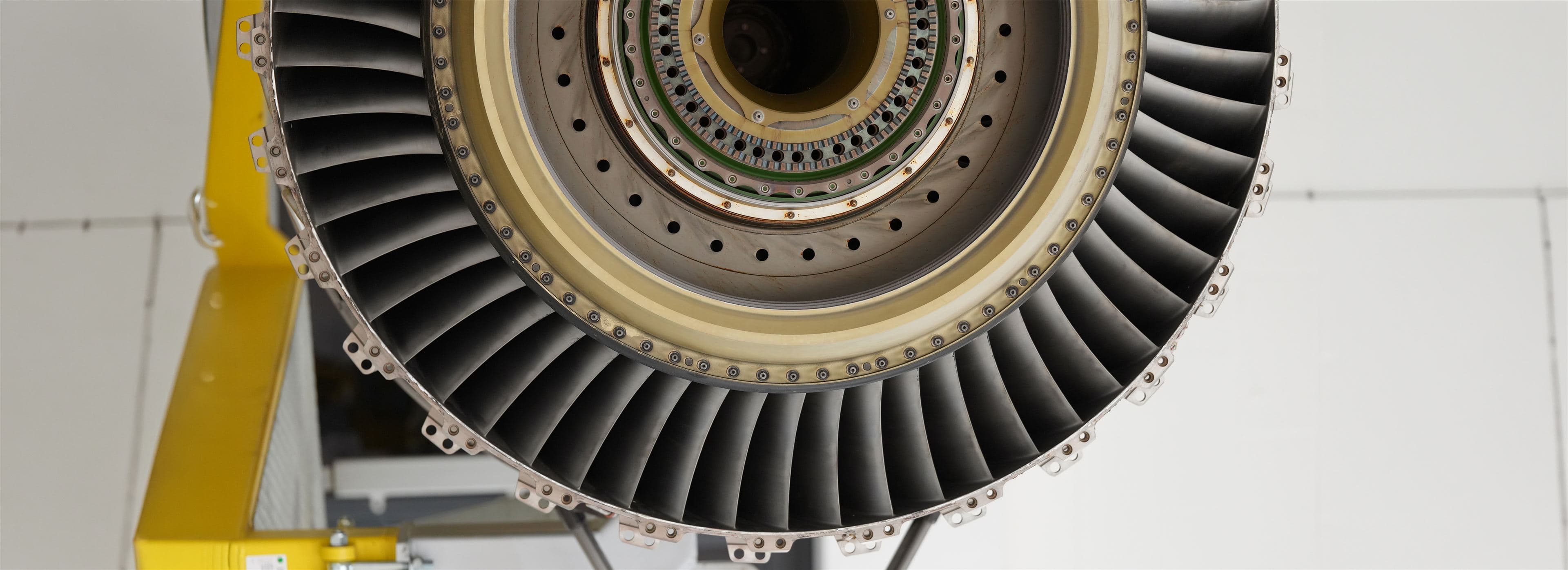 A Trent engine on a maintenance stand