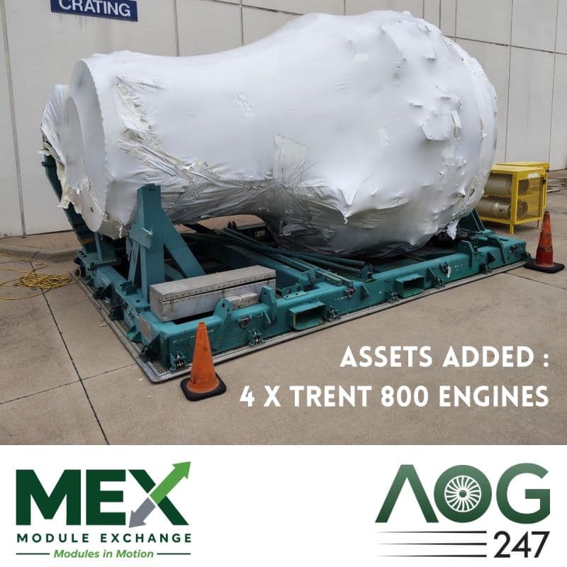 AOG-247 acquires four Rolls-Royce Trent 800 engines