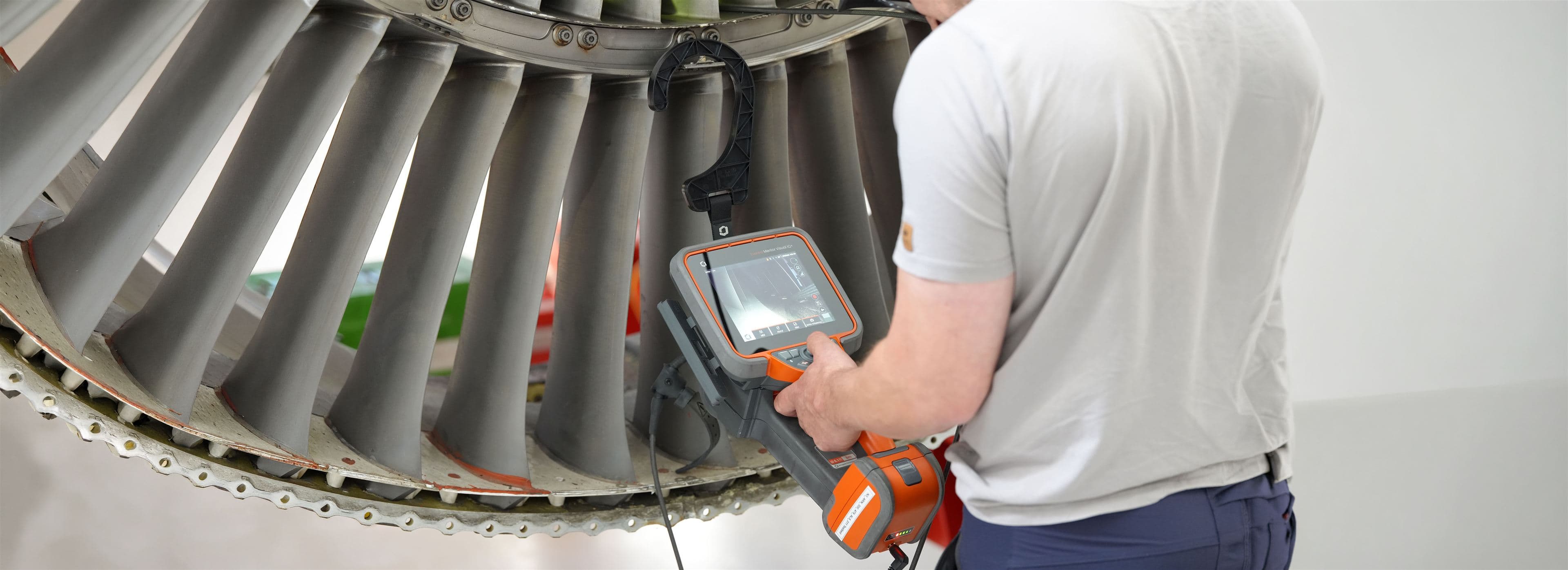 Close-up detail of a Trent engine fan hub